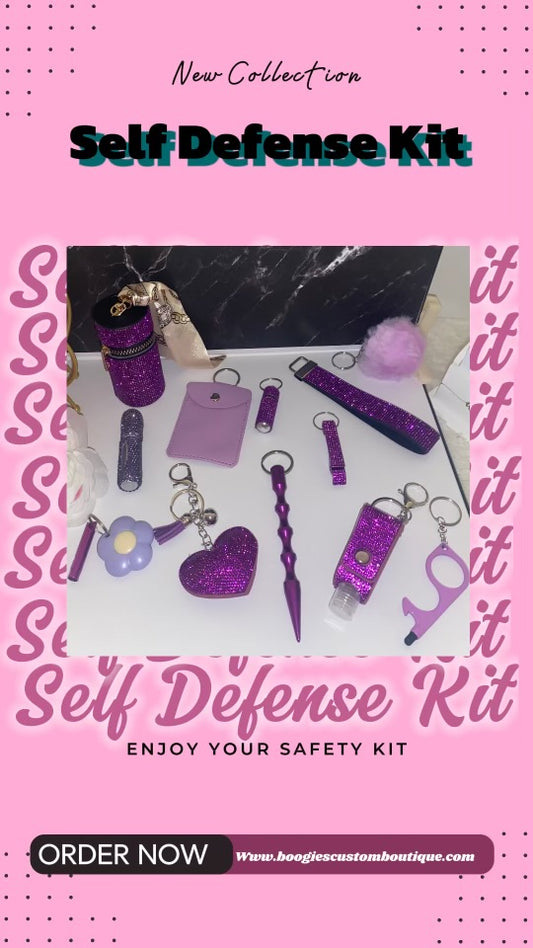 13-pcs Bling Self Defense Keychain set