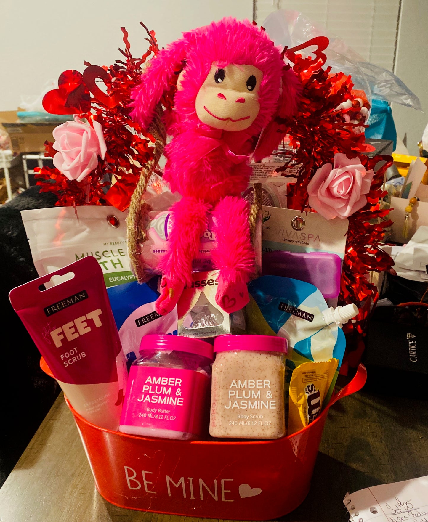 Valentines Foot Spa Basket